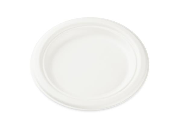 Talerz pulpa trzyciny cukrowej BIAŁY średnica 17,5 cm 50szt.