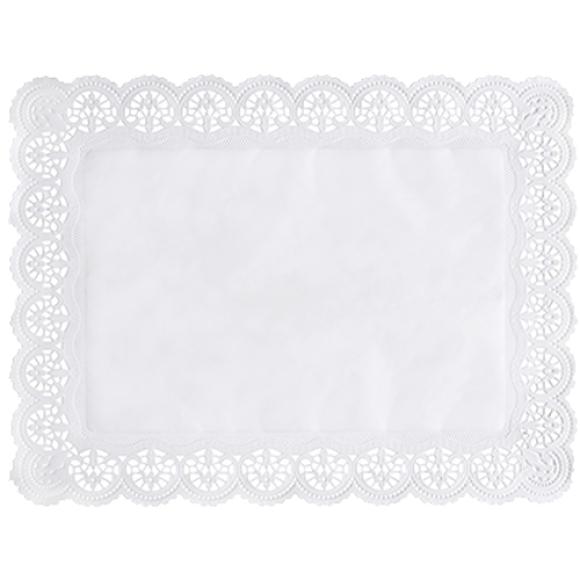 Serwetka biała papierowa ażurowa pod tort 30x40 cm 100szt.