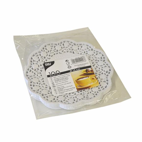 Serwetki pod filiżanki okrągłe 15cm 100 szt
