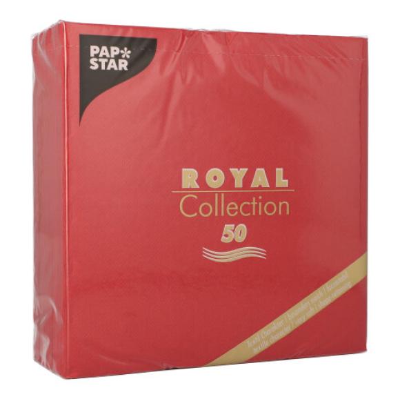 Serwetki bordowe Airlaid 40x40cm ROYAL Collection 11608 1/4 50szt