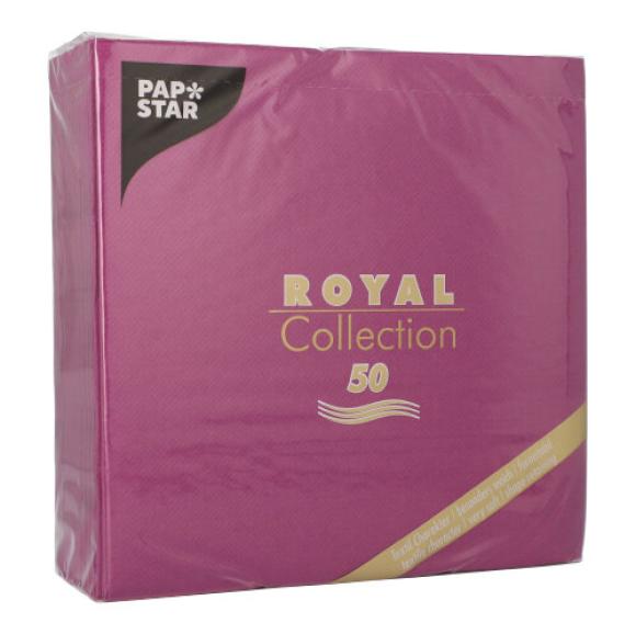 Serwetki fioletowe Airlaid 40x40cm ROYAL Collection 10820 1/4 50szt