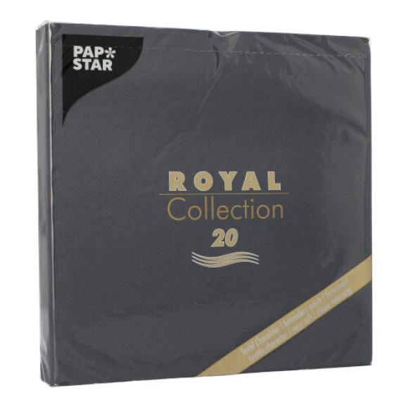 Serwetki czarne airlaid 40x40cm ROYAL Collection 10452 1/4 50szt