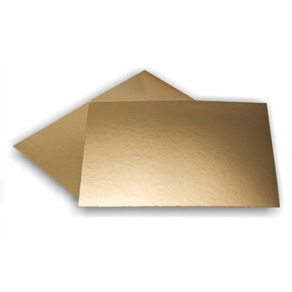 Tacka bankietowa złota prostokątna na ciastko 10x8,5 cm 100szt.