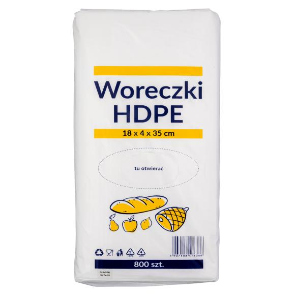 Woreczki foliowe HDPE do pakowania żywności 18x4x35cm 7MY   800 szt.