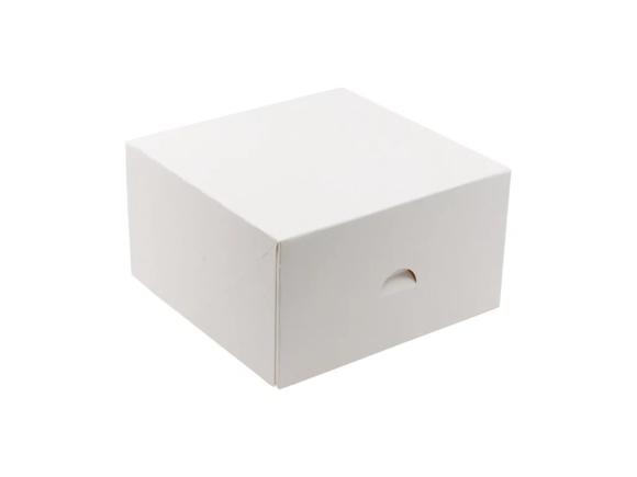 Pudełko cukiernicze białe na ciasto ciastka 130x130x70 mm 20szt.