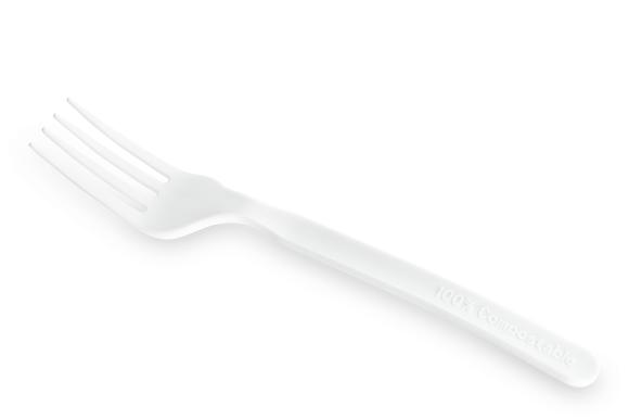 Widelec plastikowy biały SUPERIOR wielokrotnego użytku opk.50szt.
