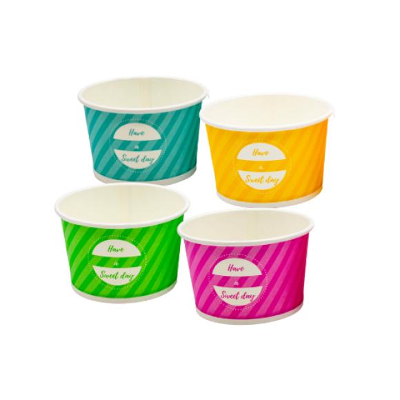 Kubki Miseczki kolorowe do lodów Sweet Day 0% Plastik 160ml 50szt.