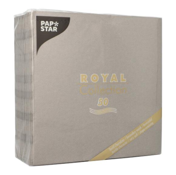 Serwetki szare Airlaid 40x40cm ROYAL Collection 10822 1/4 50szt 