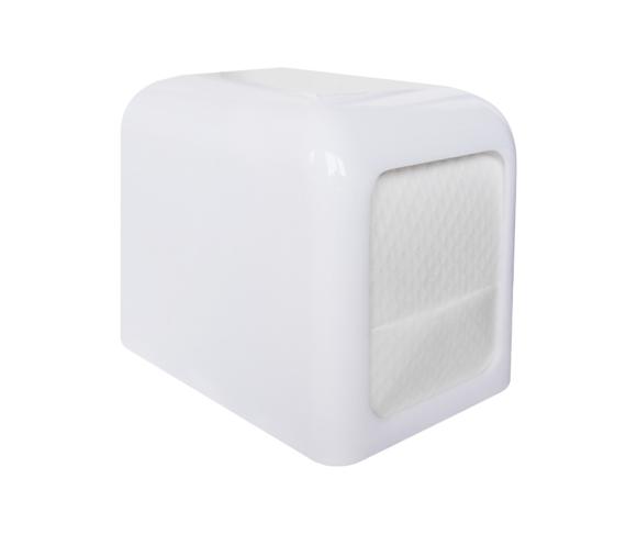 Dyspenser plastikowy CLARINA do serwetek 17x17cm biały 1 szt.