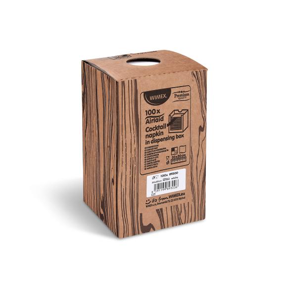 Serwetka Airlaid Biała 20x20cm w dozowniku 100szt.