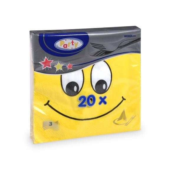Serwetka z nadrukiem Uśmiechnij Się 33x33cm 3warstwowa 20szt. (2)