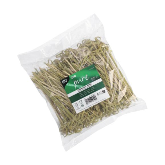 FINGERFOOD KNOT PURE Patyczki Bambusowe pętelka dł.15cm 150mm 250szt. (1)