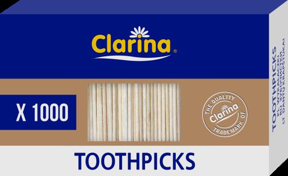 Wykałaczki bambusowe w kartoniku marki CLARINA dł.63mm 1000szt. (1)