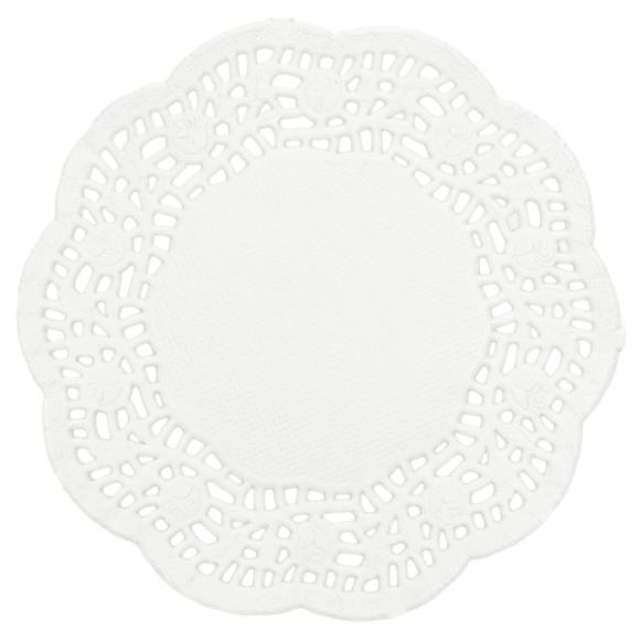 Serwetki białe ozdobne ażurowe pod ciastko ciasto tort śr. 24cm 100szt (1)