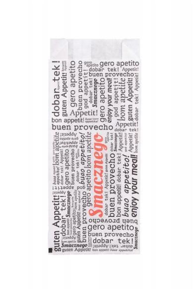 KOPERTA Torebka Biała z nadrukiem na HOT DOG FRANCUSKI 75x30x170mm 200szt. (1)