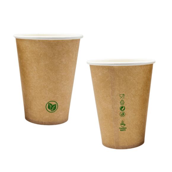 Kubek papierowy KRAFT 300ml 0% plastik   BEZ OPŁATY SUP  50szt.  (1)