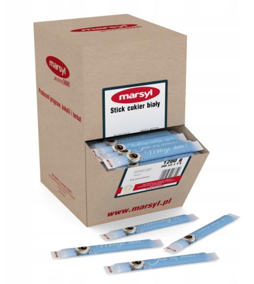 Cukier biały w saszetkach jednorazowych 1,2kg 300 saszetek! (1)