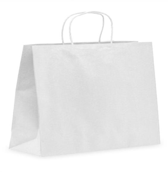 Torba papierowa biała z uchem skręcanym 54x14x44cm 200szt. (1)