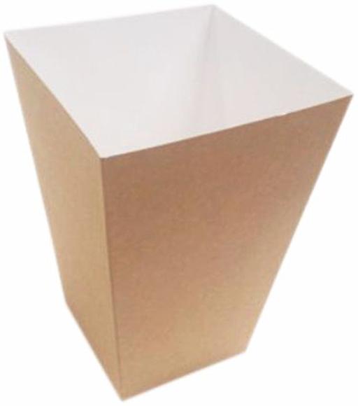 Kubełek 3l papierowy brązowy BEZ PRZYKRYWKI na popcorn i kurczaka 100 szt. (1)