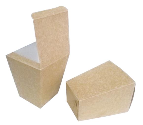 Kubełek 1,3L papierowy brązowy Z PRZYKRYWKĄ na popcorn i kurczaka 100 szt. (1)