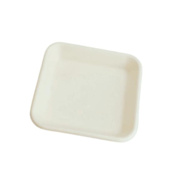 Tacka biała z pulpy trzciny cukrowej  153x153x24mm 125szt. (1)