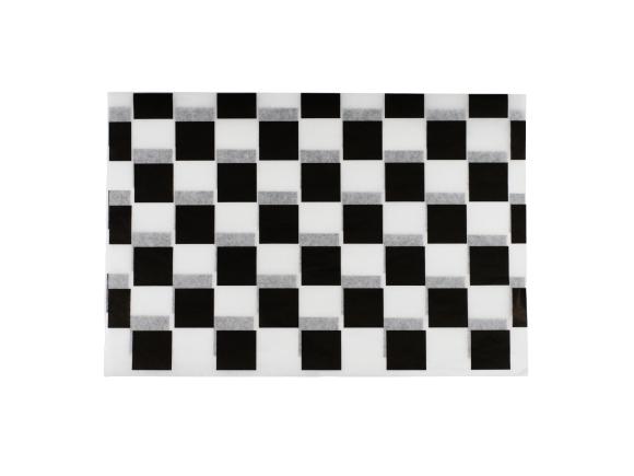 Papier pakowy PE z nadrukiem biało czarnej szachownicy 30x40 cm 1000 szt. (1)