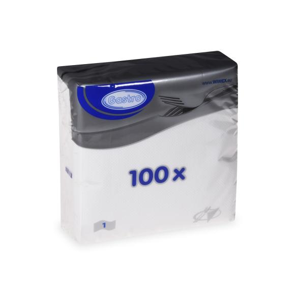 Białe Serwetki Papierowe 1 warstwowe 30x30cm składane w 1/4 100szt. WX (2)