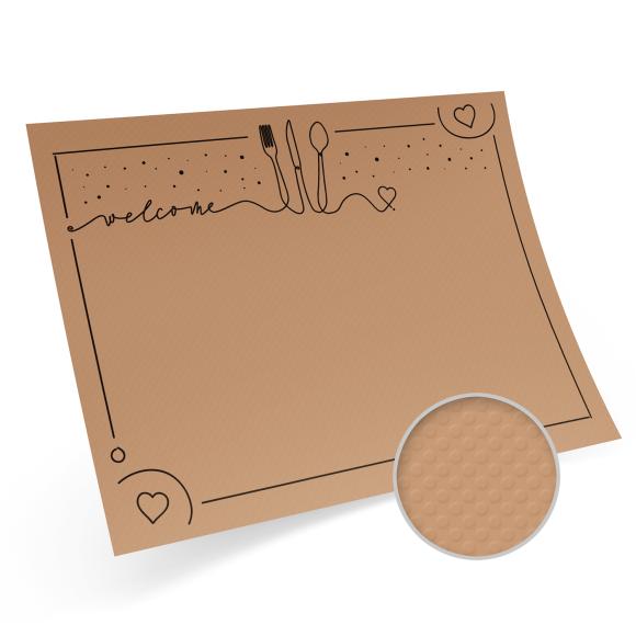 Podkładki papierowe pod talerze na stoły jednorazowe z nadrukiem Welcome 30x40cm 200szt (1)