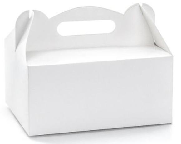 Pudełko Koszyczek biały na ciasto tort KOMUNIA WESELE 190x140x90mm 50szt  (1)