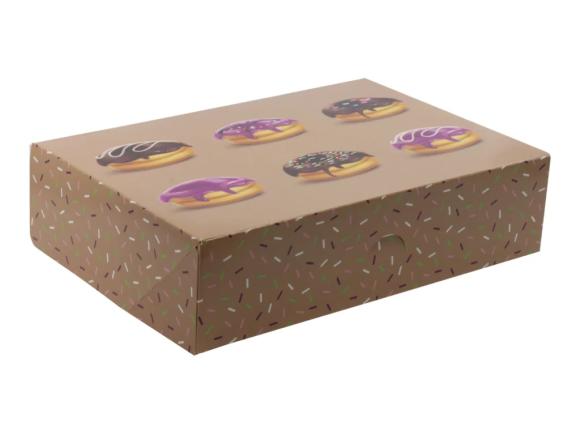 Pudełko na pączki 310x220x80mm Beżowy 1szt! (1)