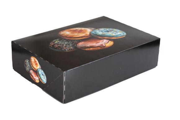Pudełko na pączki 310x220x80mm Czarny 1szt! (1)