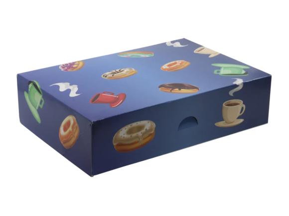 Pudełko na pączki 310x220x80mm Niebieski 1szt! (1)