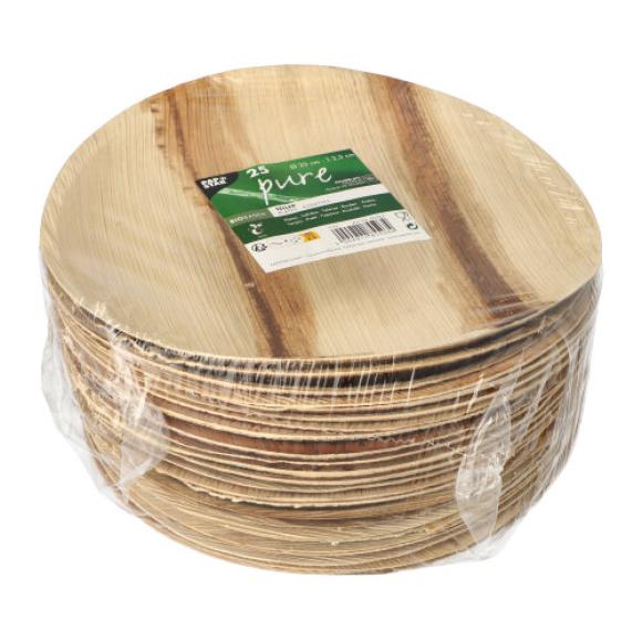 Talerze z liści palmowych PURE EKO średnica 23cm 25szt. (2)