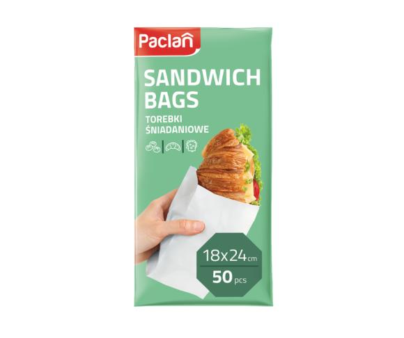 Torebki papierowe śniadaniowe na bułkę i kanapkę PACLAN 18x24cm 50 szt. (1)