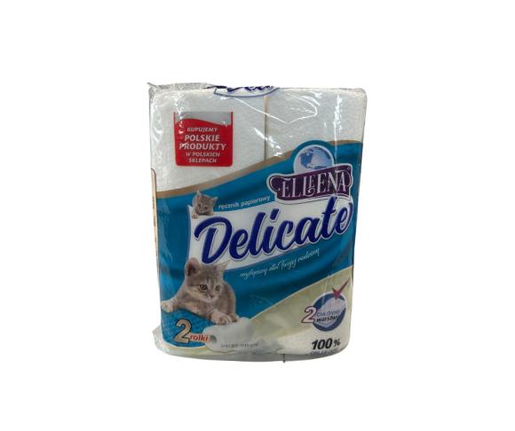Ręcznik papierowy 2warstwowy ELLEENA DELICATE 50 listków 2W 2rolki! (1)