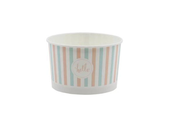 Miska papierowa na lody NADRUK PASTELE 245ml 25szt. (5)