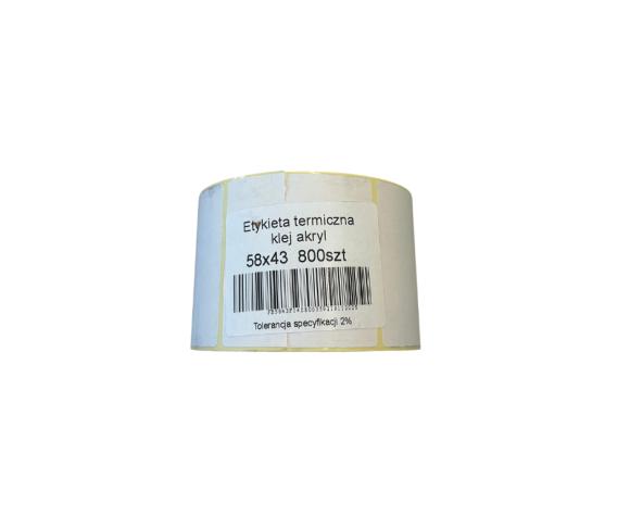 Etykieta Termiczna Rolka 58x43mm 800szt. (1)