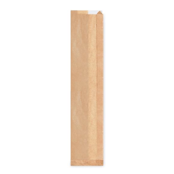 TORBA PAPIEROWA BRĄZOWA śniadaniowa fałdowa okienkiem 100x45/90x350mm 1000szt. (1)