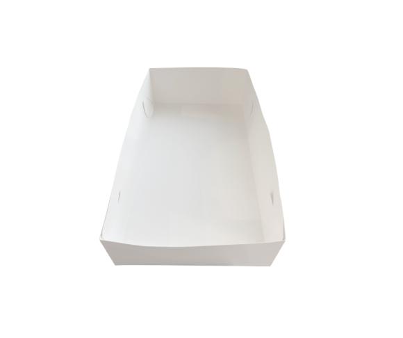 PUDEŁKO CUKIERNICZE BIAŁE Z TEKTURY LITEJ  320x180x80mm 100szt (1)