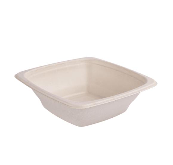 MISKA KWADRATOWA na sałatkę zupę Pulpa trzciny cukrowej 18x18cm 710ml 50szt. (1)
