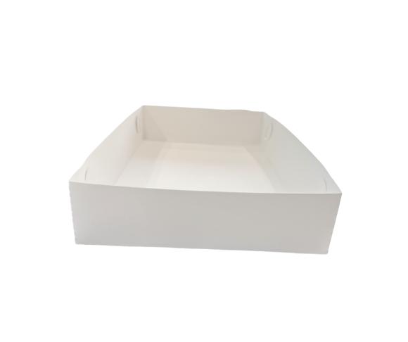PUDEŁKO CUKIERNICZE BIAŁE Z TEKTURY LITEJ  320x180x80mm 100szt (2)