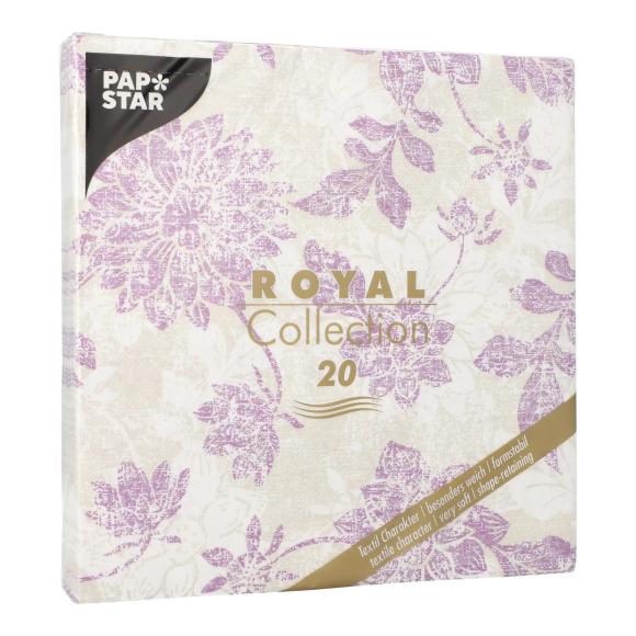 Serwetki 40cm x 40cm ROYAL Collection 1/4 FLOWERS 20szt. (2)