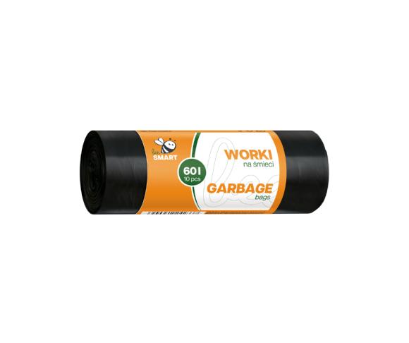 Worki czarne na śmieci Uniwersalne BEE SMART 60l z uszami 20 szt. (1)