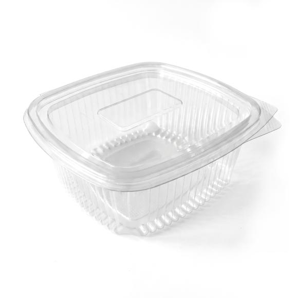 Pojemnik prostokątny PET na sałatkę FL500 500ml z zespolonym wieczkiem 100szt. LP 2950 (1)