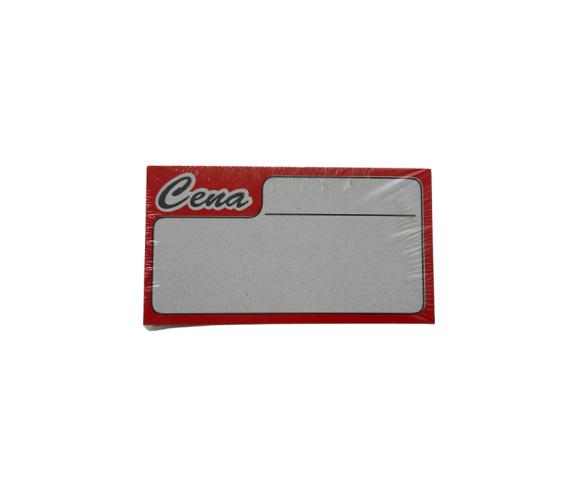 Cenówki kartonowe CZERWONE DUŻE 8,4 x4,5cm 100szt. (2)