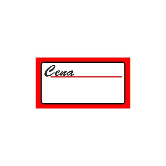 Cenówki kartonowe CZERWONE MAŁE 3,2 x 5,7 cm 100szt. (1)