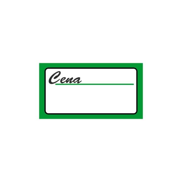 Cenówki kartonowe ZIELONE MAŁE 3,2x5,7 cm 100szt. (1)