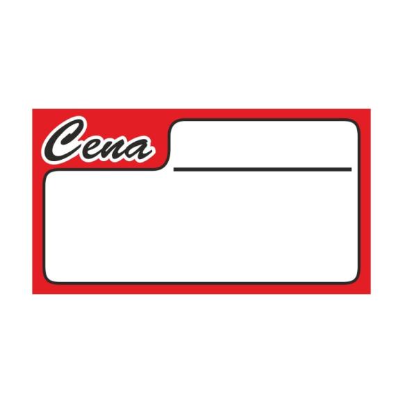 Cenówki kartonowe CZERWONE DUŻE 8,4 x4,5cm 100szt. (1)