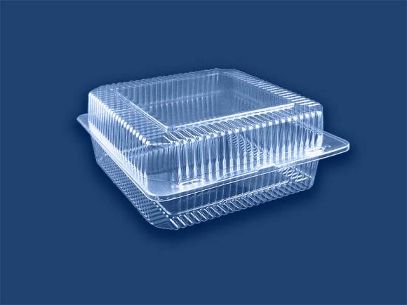 Pojemnik plastikowy OPS cukierniczy na ciasta ciastka F70 250 szt. KARTON (1)