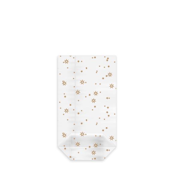 Torebka OPP Krzyżowa Woreczek celofanowy w świąteczne gwiazdki 9,5x16+4cm 100szt. (1)